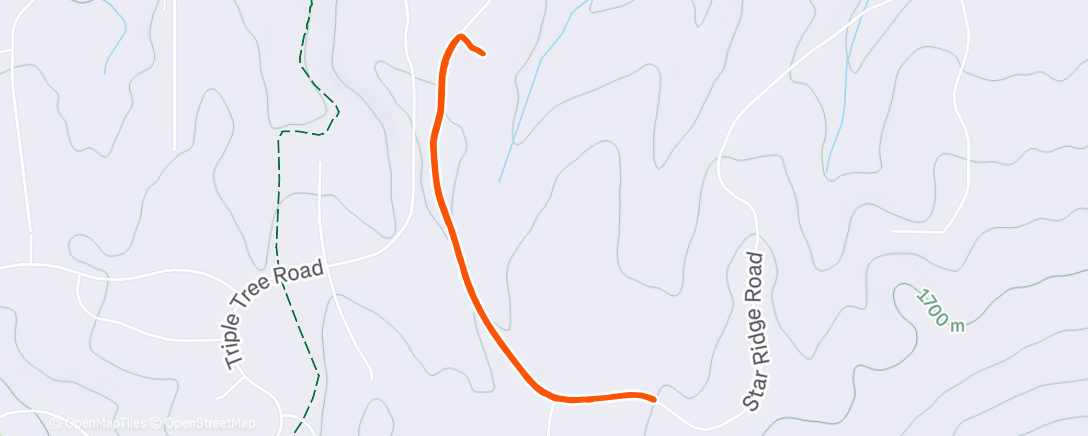 Map of the activity, Evening Run