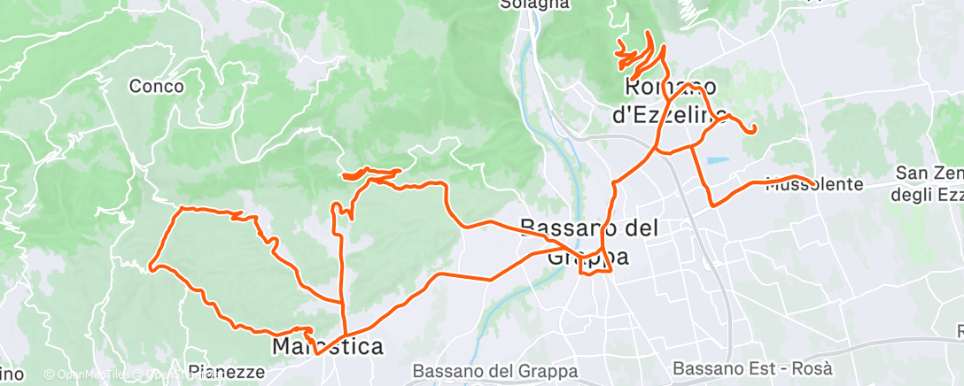 Map of the activity, Afternoon Ride