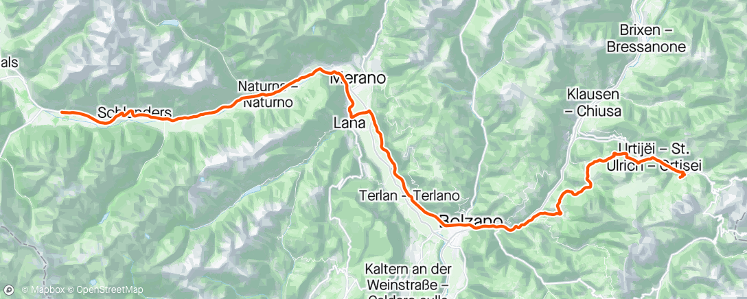 Map of the activity, Giro d’Italia - Stage 16