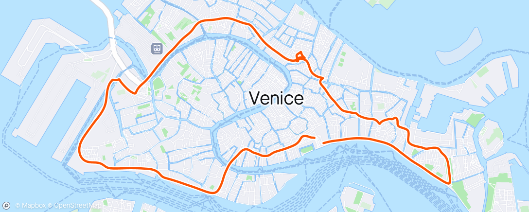 Map of the activity, Urban trail de Venise 🇮🇹