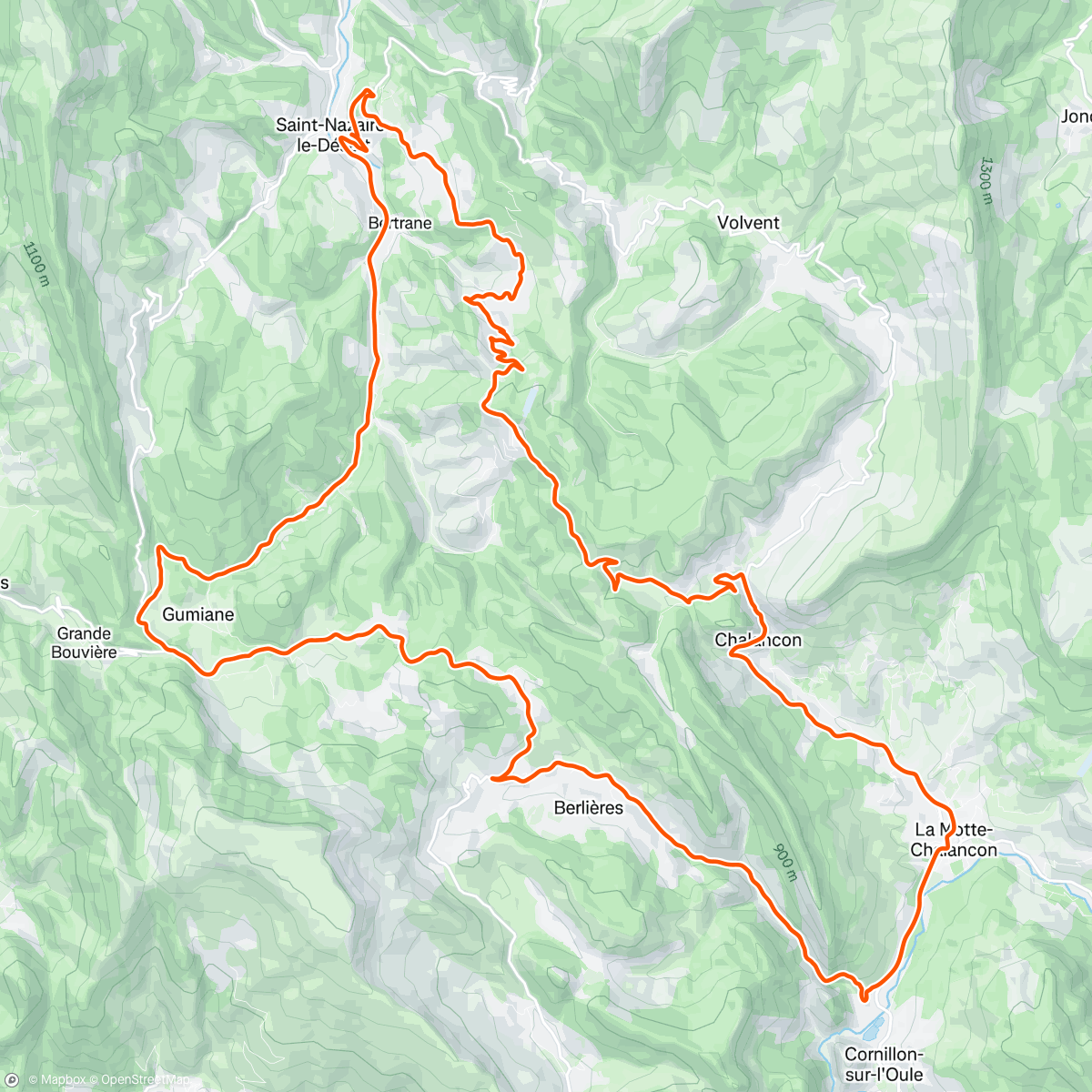 Map of the activity, Monts du Diois