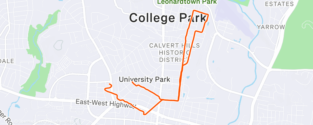 Map of the activity, GPS fail