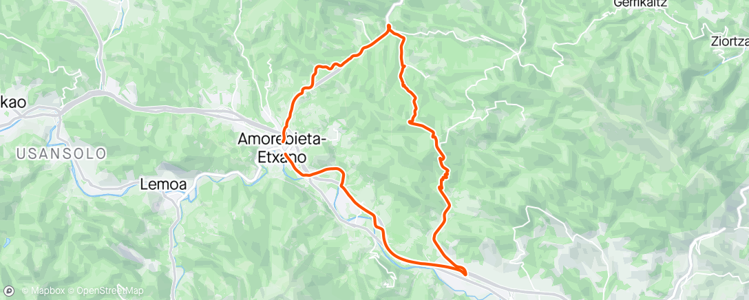 Map of the activity, Rush Autzagane - Montecalvo con Evaristo