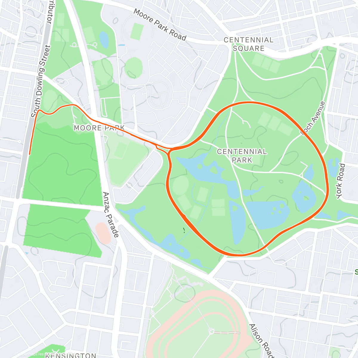 Map of the activity, 1.5h zone 4