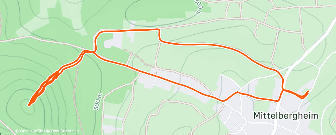 Map of the activity, Trail en soirée