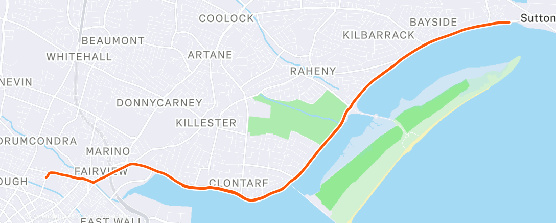 Map of the activity, Afternoon Run