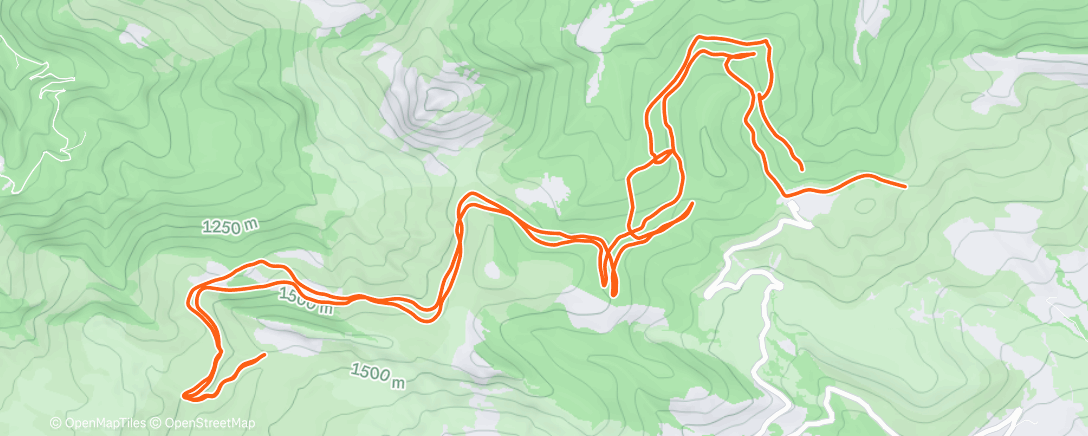 Map of the activity, Sortie neige fraiche  le matin