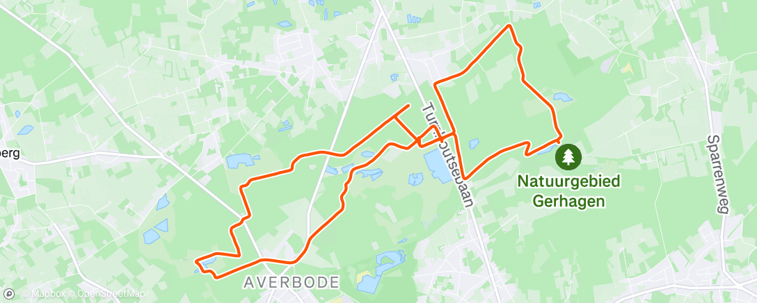 Map of the activity, Ochtendwandeling