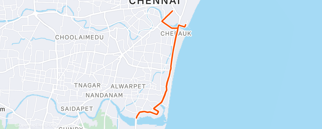 Map of the activity, Chennai Indian Navy Half Marathon 😅✨