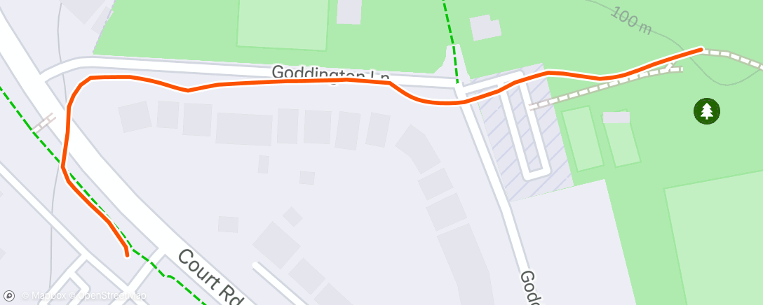 Map of the activity, Morning Run