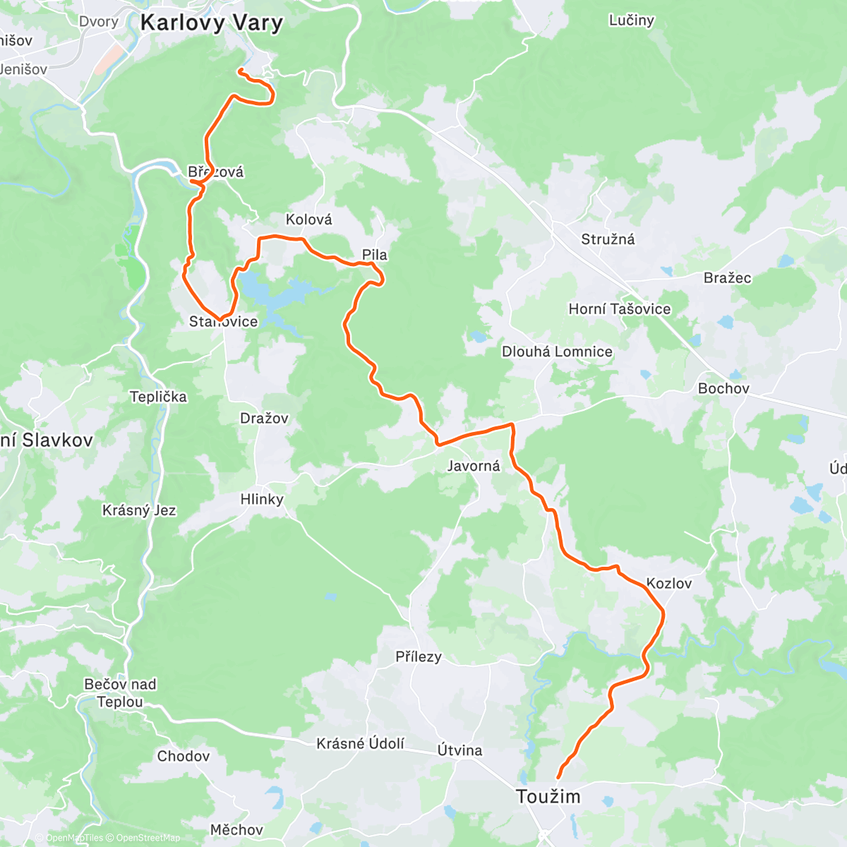 Map of the activity, ROUVY - Czech Tour 2025 | Stage 1 | Karlovy Vary