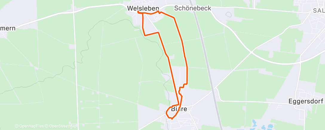 Map of the activity, Spaziergang am Morgen