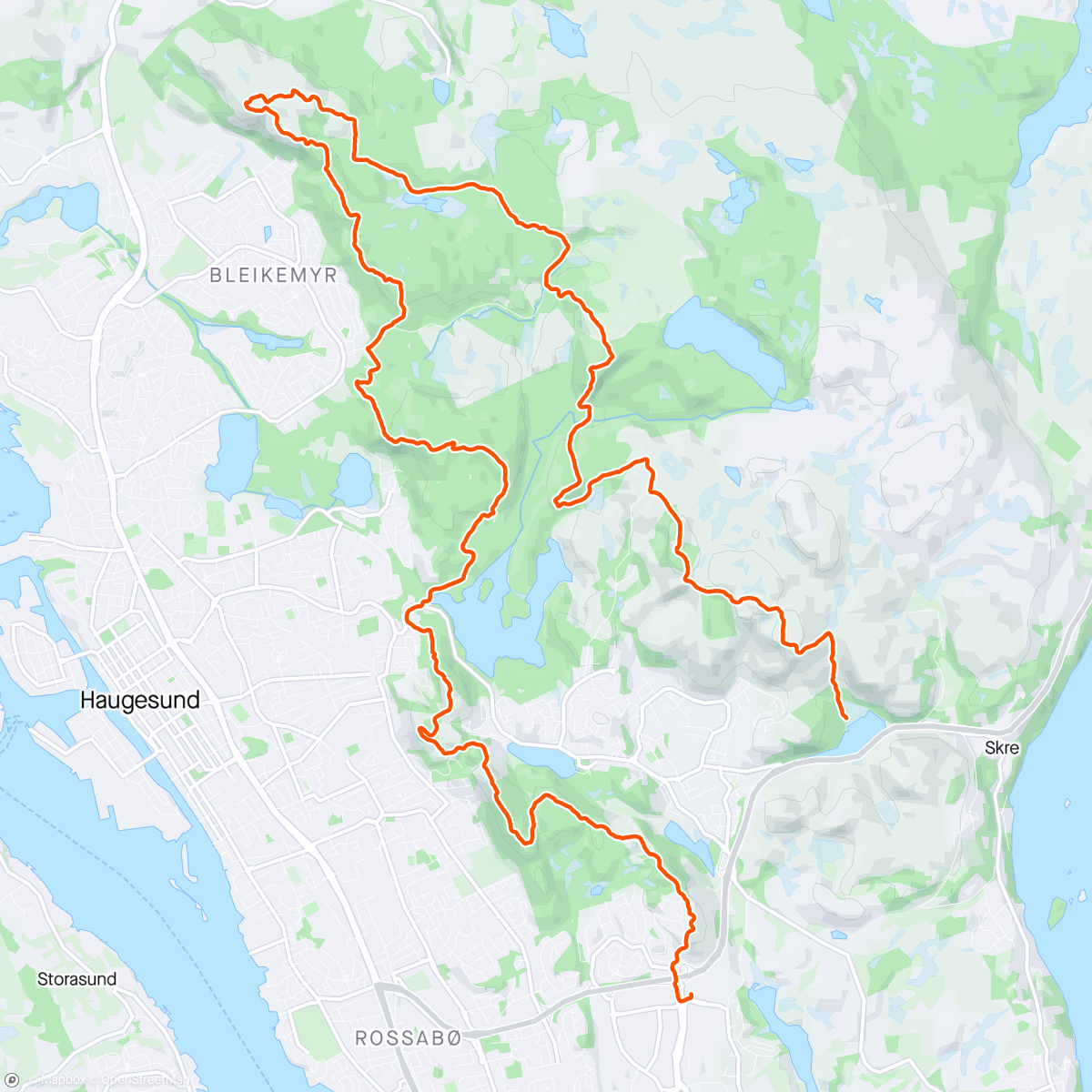 Mapa da atividade, Haugesund på langs!