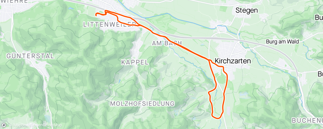 Map of the activity, Dauerlauf