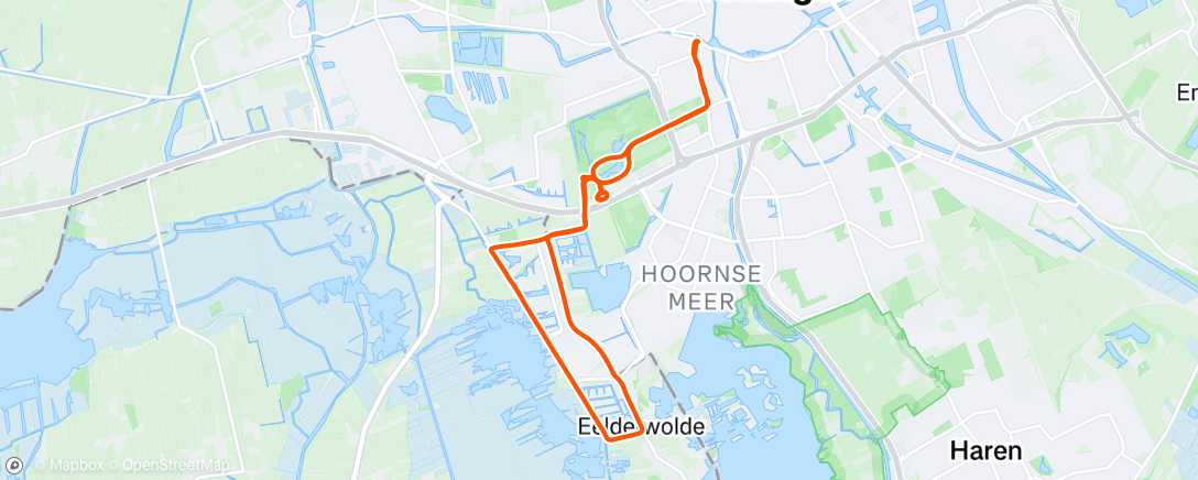 Map of the activity, Loopje met paps
