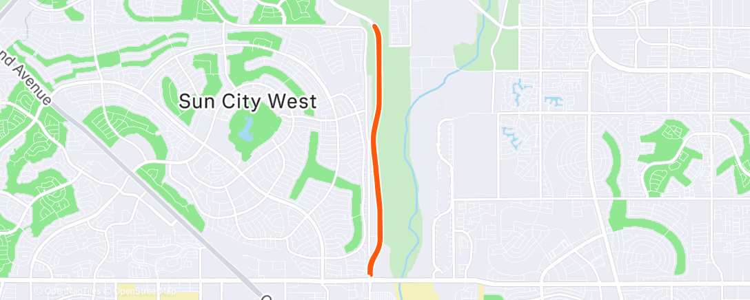 Map of the activity, Afternoon Run