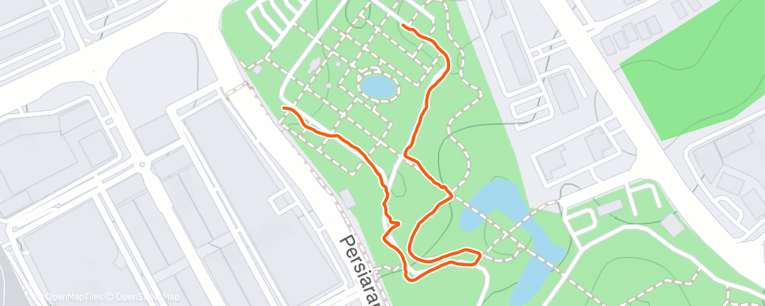 Map of the activity, Evening Walk