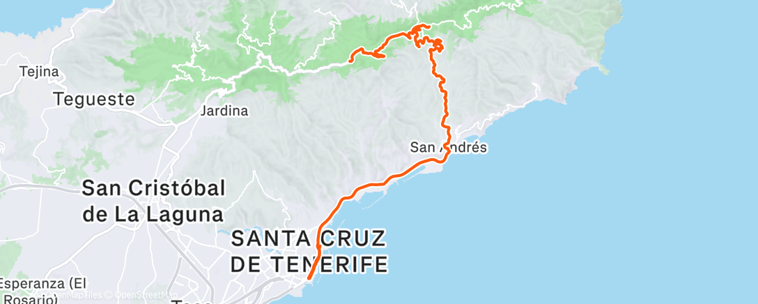 Карта физической активности (Dia 7.2: Bikepacking Canarias - Tenerife)