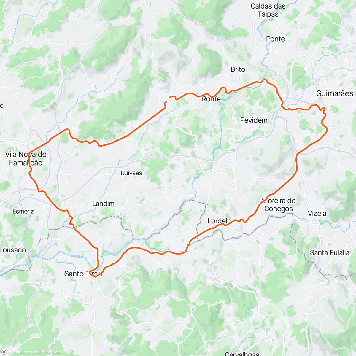 「Volta de bicicleta vespertina」活動的地圖