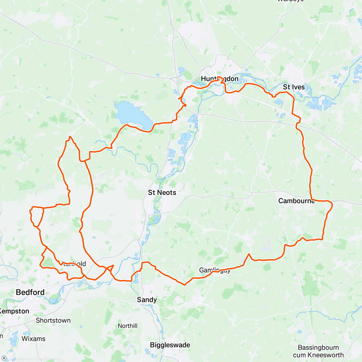 Map of the activity, 180km in the bag 🚴