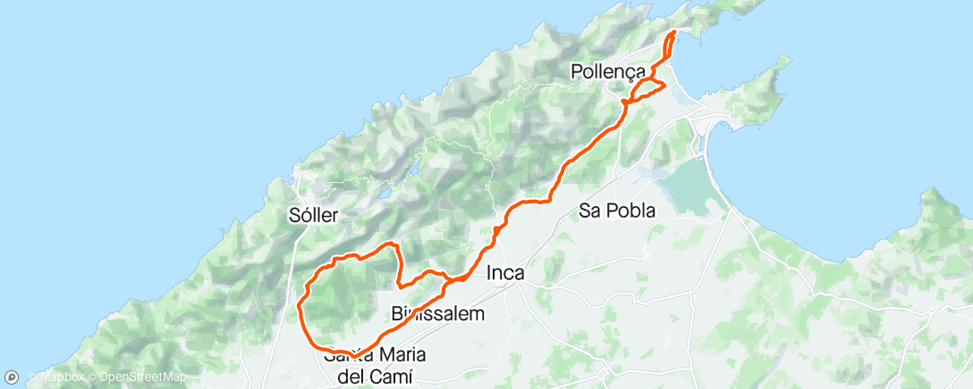 Map of the activity, Coll de Tofla, Coll d’Orient, Coll d’Honor