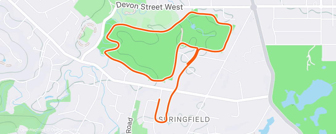 Map of the activity, Morning Run
