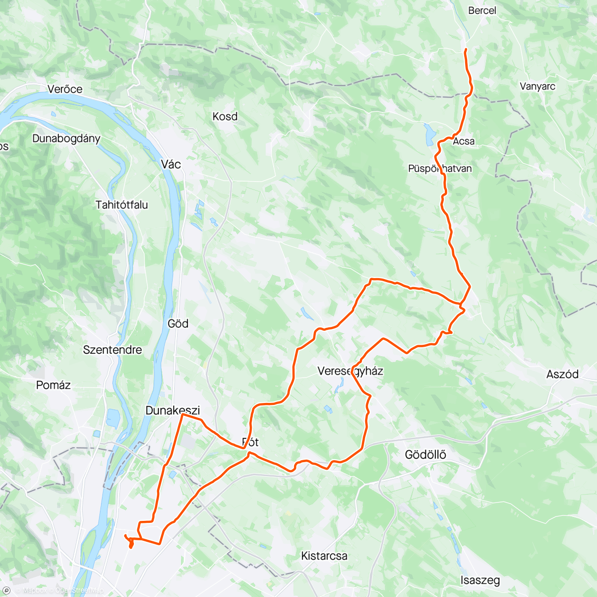 Map of the activity, Acclimatization for the Czech weather. 6degree, rain