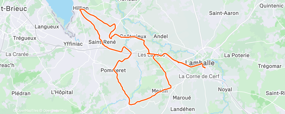 Карта физической активности (Morning Ride)