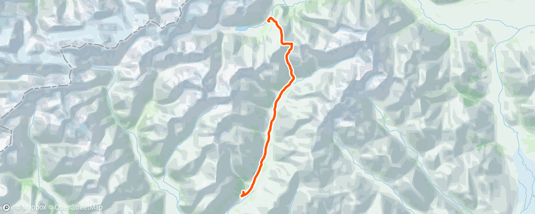 Map of the activity, Looping the Arrowsmith range day 3