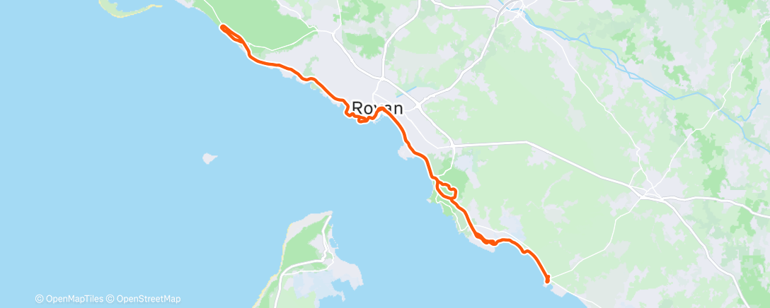 Map of the activity, Sortie vélo le matin