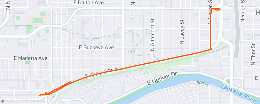 Map of the activity, Morning Run
