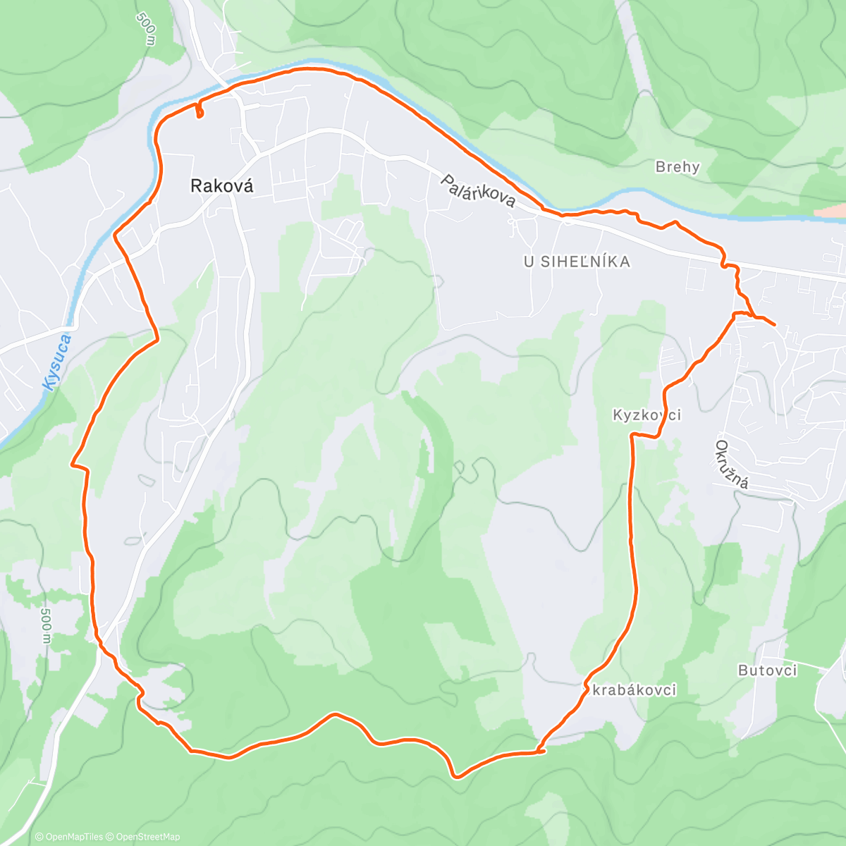 Map of the activity, s Margotíkom do snehu kým sa ešte nestrieľa