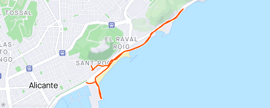アクティビティ「Alicante beach run☀️」の地図