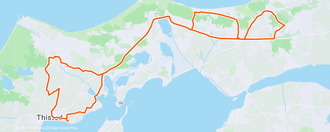 Map of the activity, Cycling