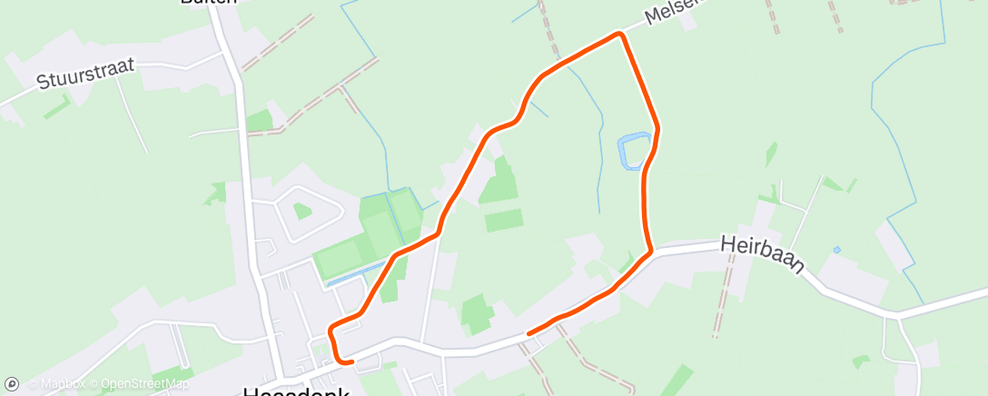 Map of the activity, Evening Run