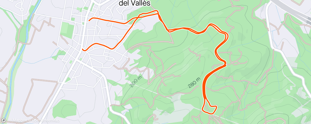 Karte der Aktivität „Carrera de montaña vespertina”
