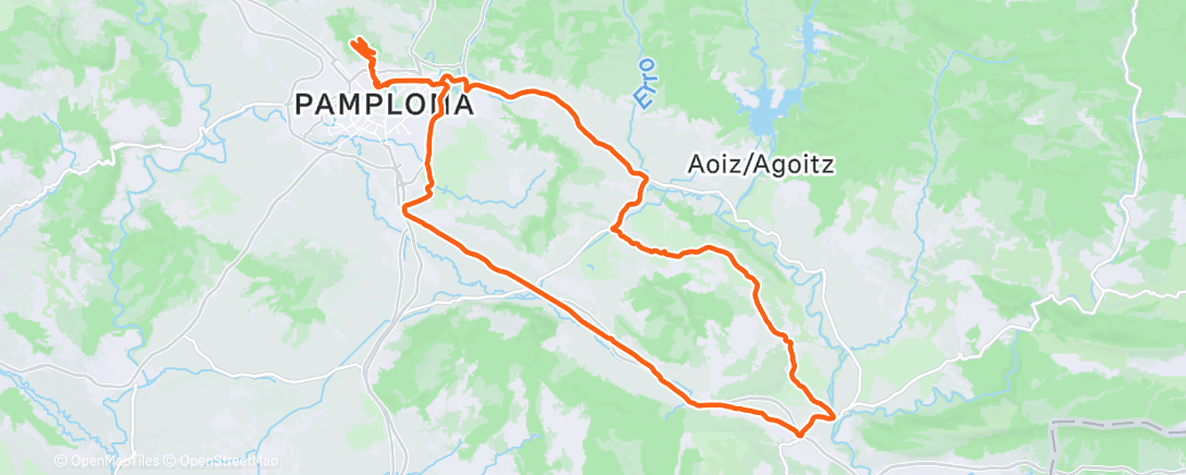 Map of the activity, Lumbier - Loiti - Ezkaba