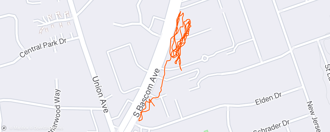Map of the activity, Evening Walk