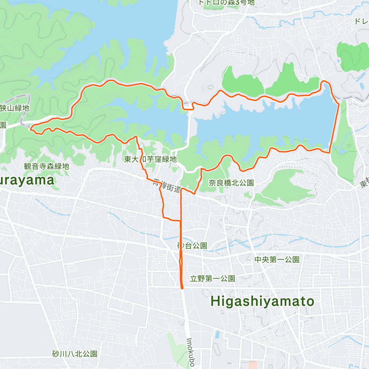 Map of the activity, とりあえず多摩湖