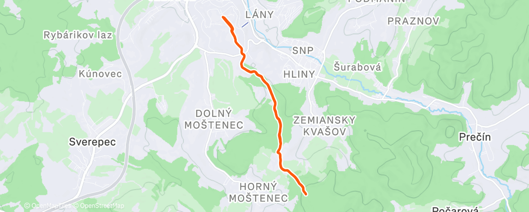 Map of the activity, Morning Trail Run