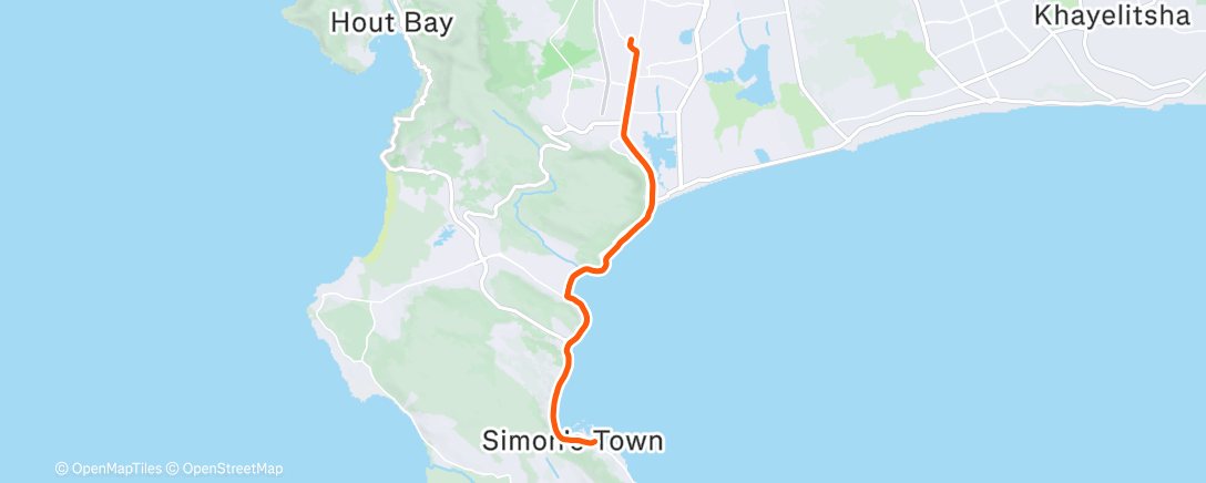 Map of the activity, Peninsula 21.1km