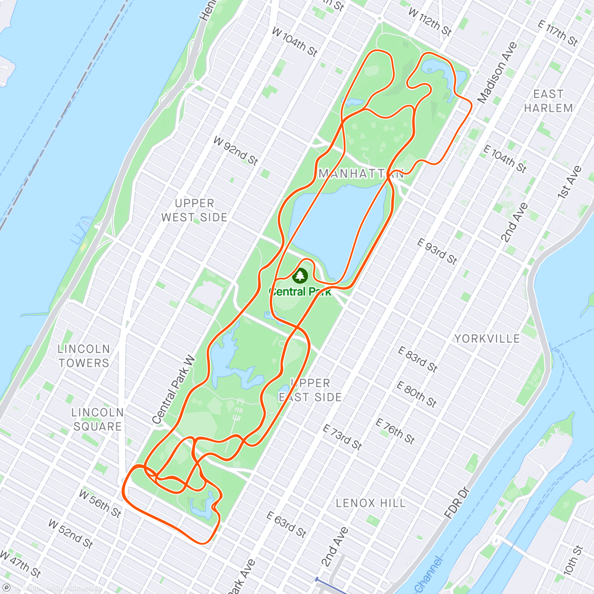 Map of the activity, S25 - Zwift - High Intensity Recovery in New York