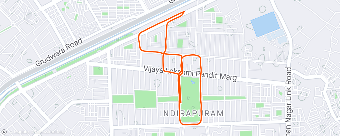 Map of the activity, Morning Run