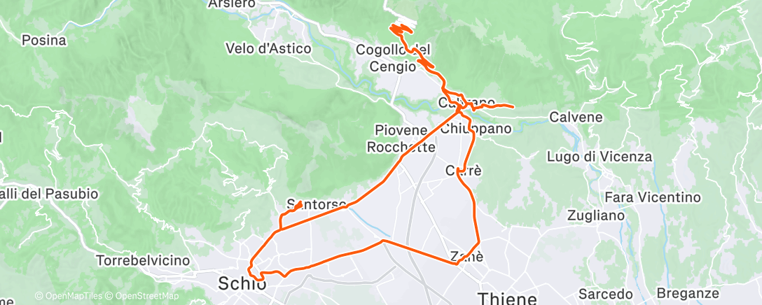 Map of the activity, Morning Ride