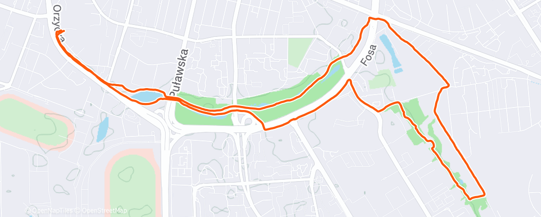 Map of the activity, Trening jelita 80g węgli weszło