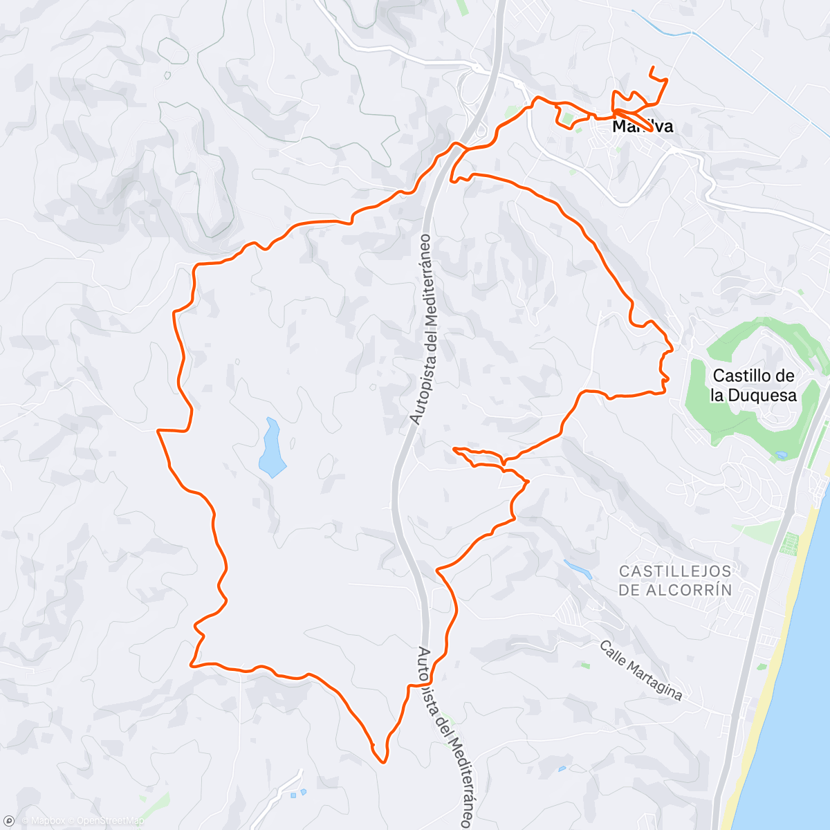 Map of the activity, Tarde de Mtb.
