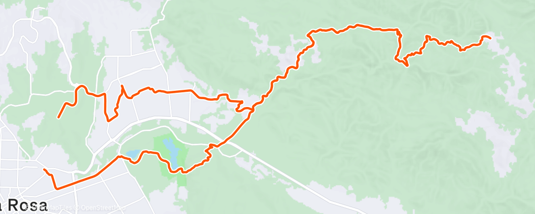Map of the activity, Steep MTB climbs