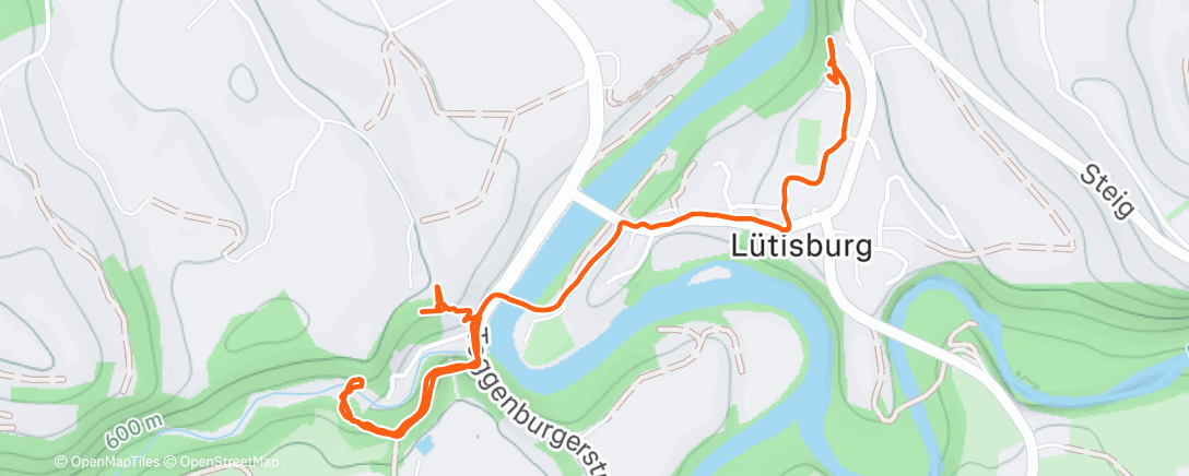 Map of the activity, Afternoon Walk