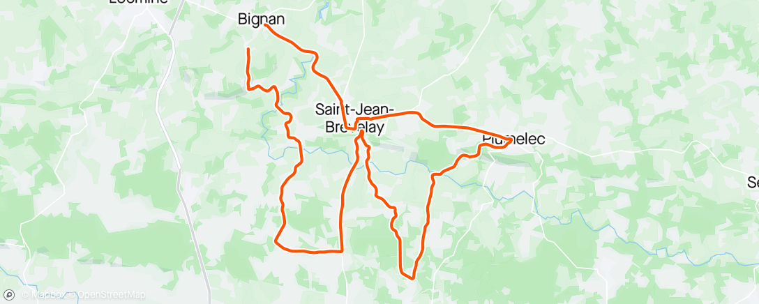 Map of the activity, Course de bignan. Panne di2. 😡