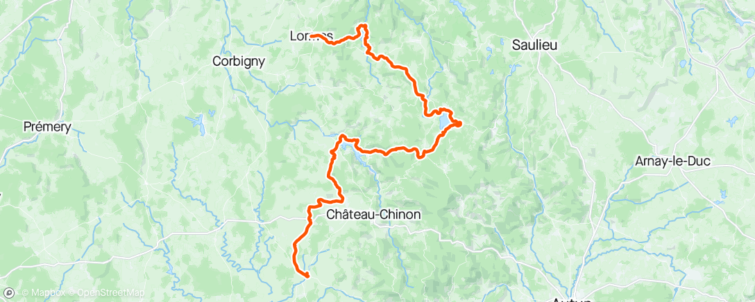 Map of the activity, Route des Grands lacs du Morvan VTC 🔌- Jour 2/3 🤩